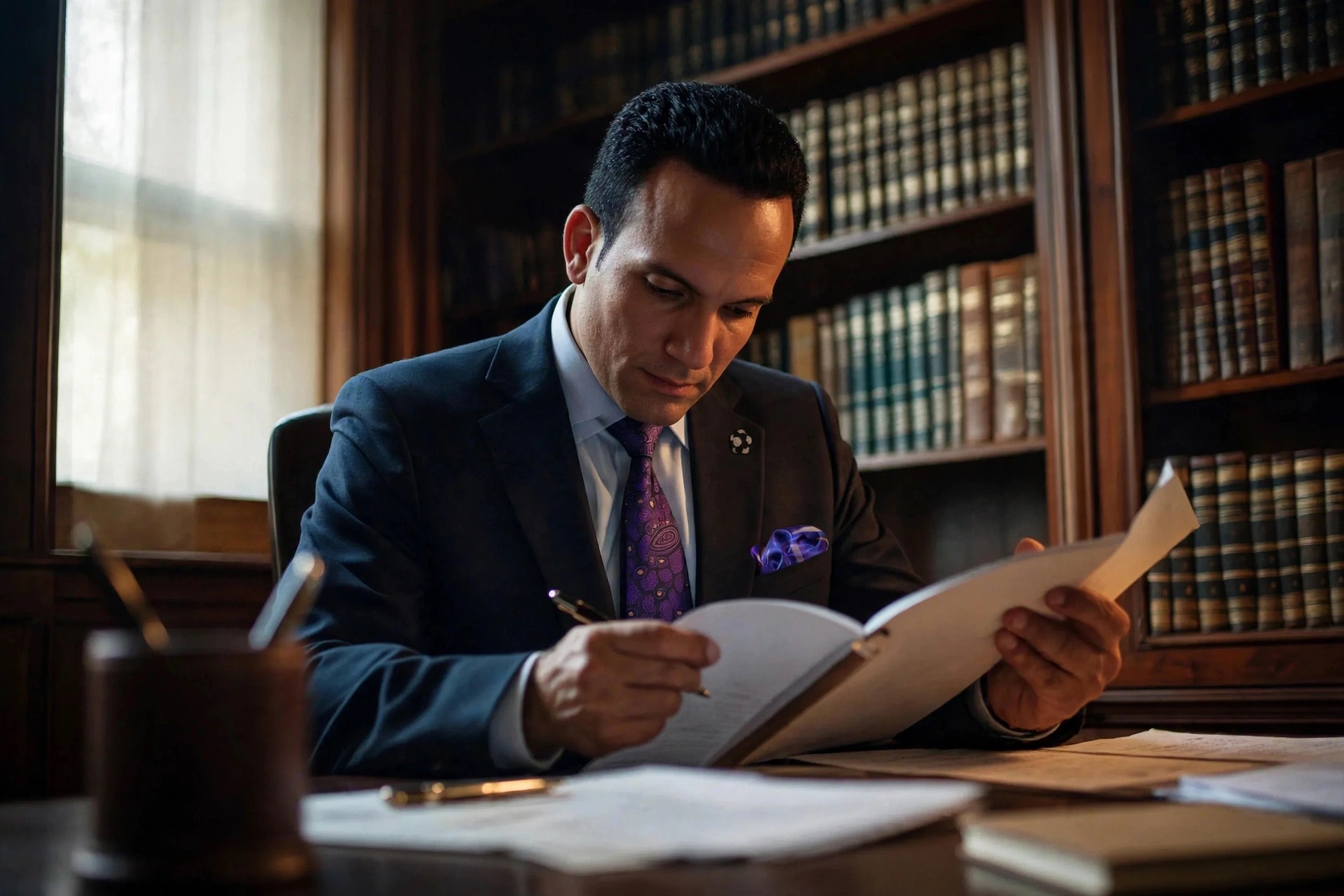 AGH Law Firm attorney reviewing case documents